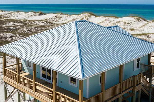 Metal Roof Coastal Home Navarre in Navarre, Florida by Hart Roofing LLC.